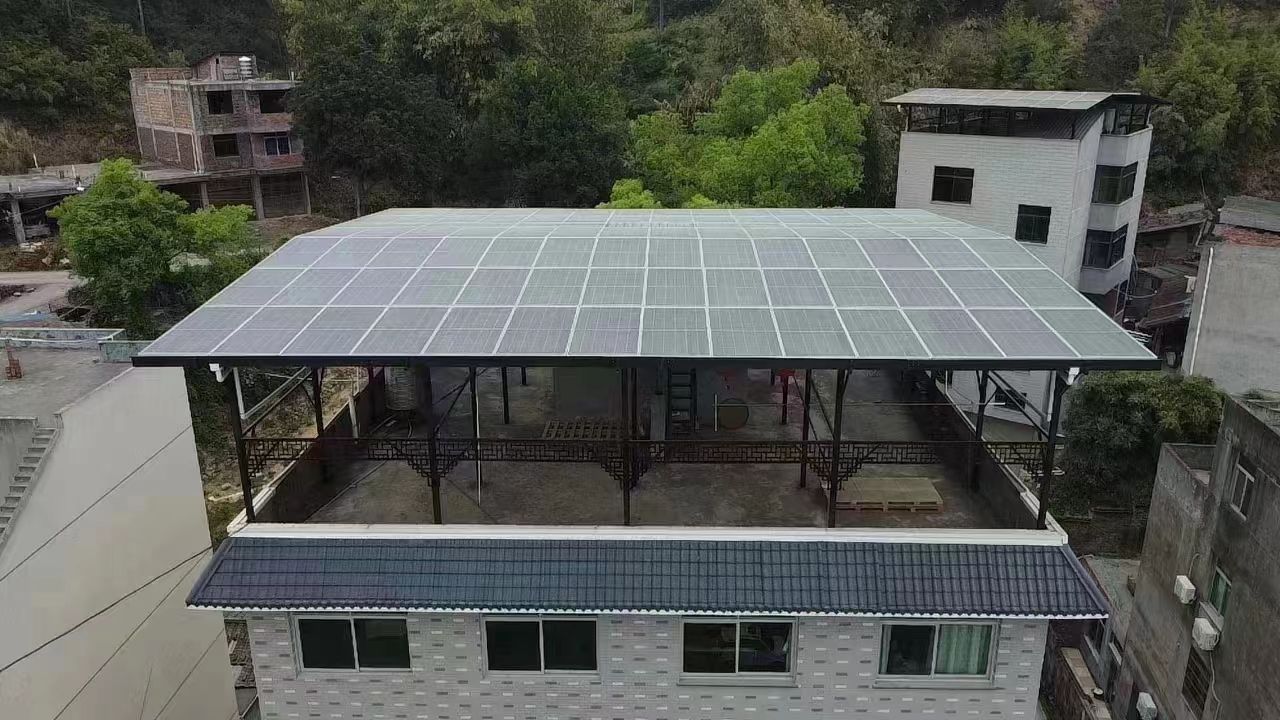 商洛15kw+10kwh自建别墅家庭光伏储能系统